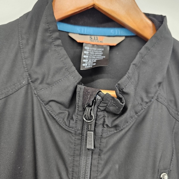 5.11 Black Conceal Carry Nylon Windbreaker Tactical Outdoor Vest Mens Xl - Picture 5 of 7
